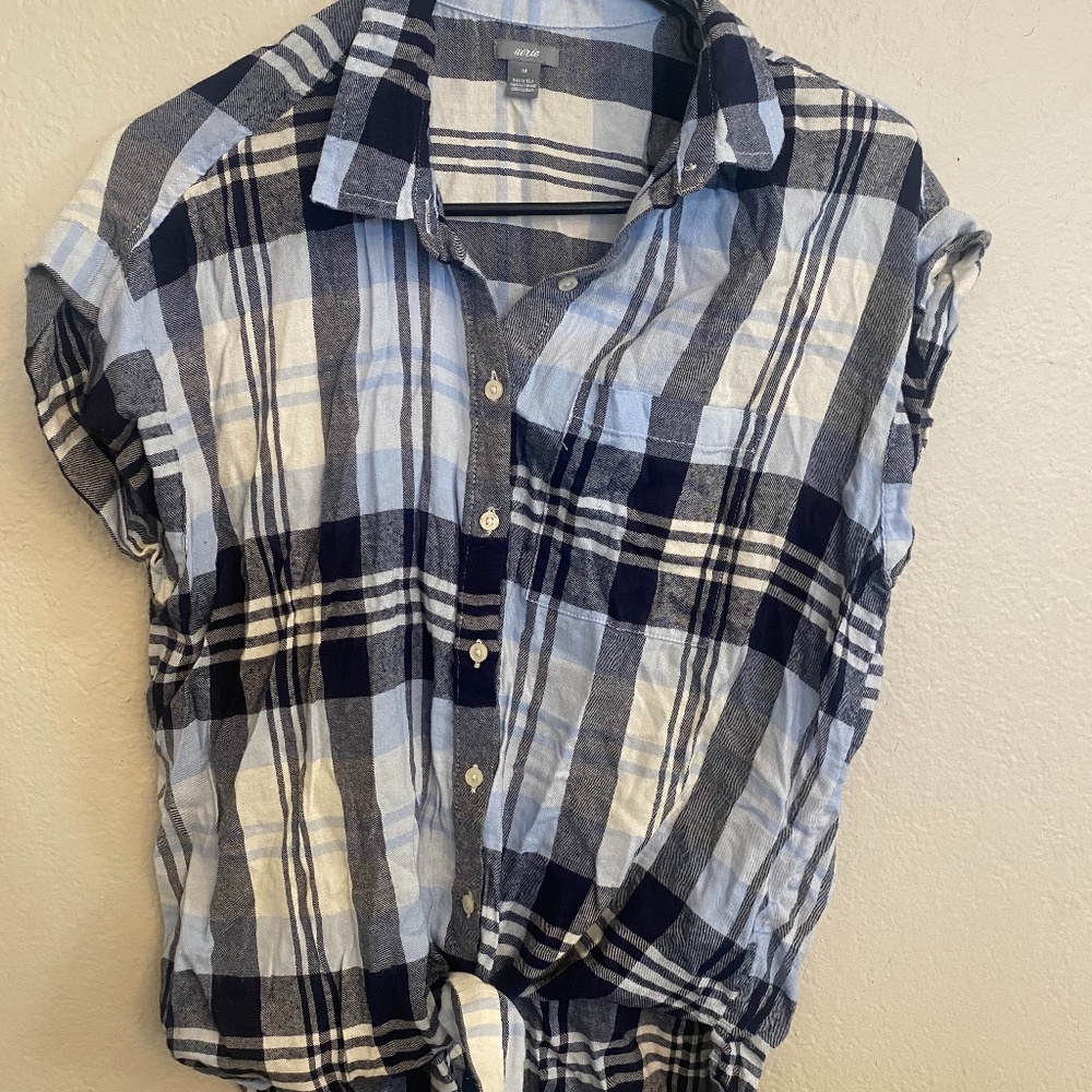 Aerie Short-Sleeve Flannel